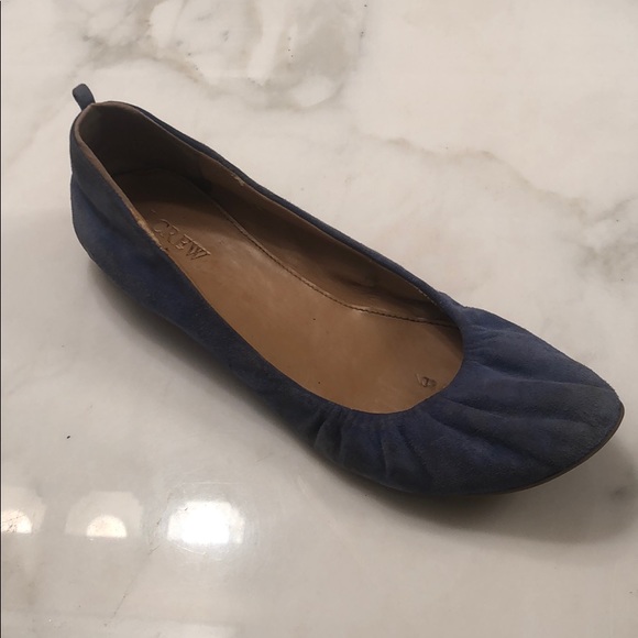 J.Crew Cobalt Blue Suede Flats - Picture 3 of 3